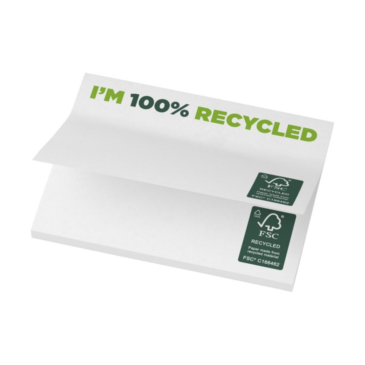 Karteczki samoprzylepne z recyklingu o wymiarach 100 x 75 mm Sticky-Mate® – białe 2128701 Karteczki samoprzylepne z recyklingu o wymiarach 100 x 75 mm Sticky-Mate® - białe