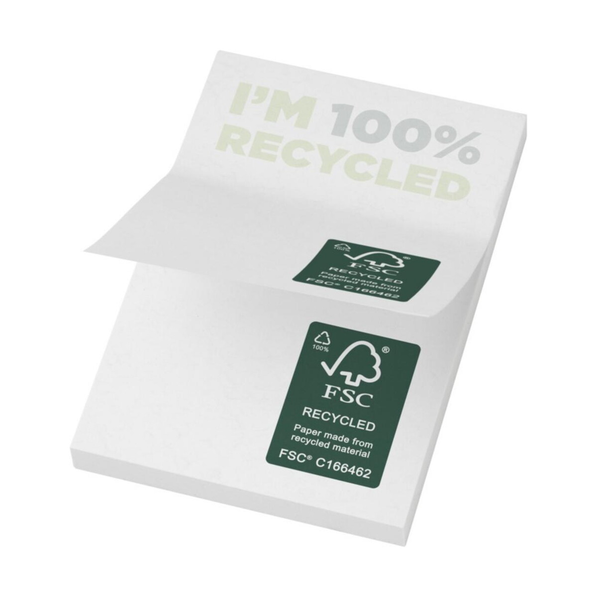 Karteczki samoprzylepne z recyklingu o wymiarach 50 x 75 mm Sticky-Mate® – białe 2128501 Karteczki samoprzylepne z recyklingu o wymiarach 50 x 75 mm Sticky-Mate® - białe