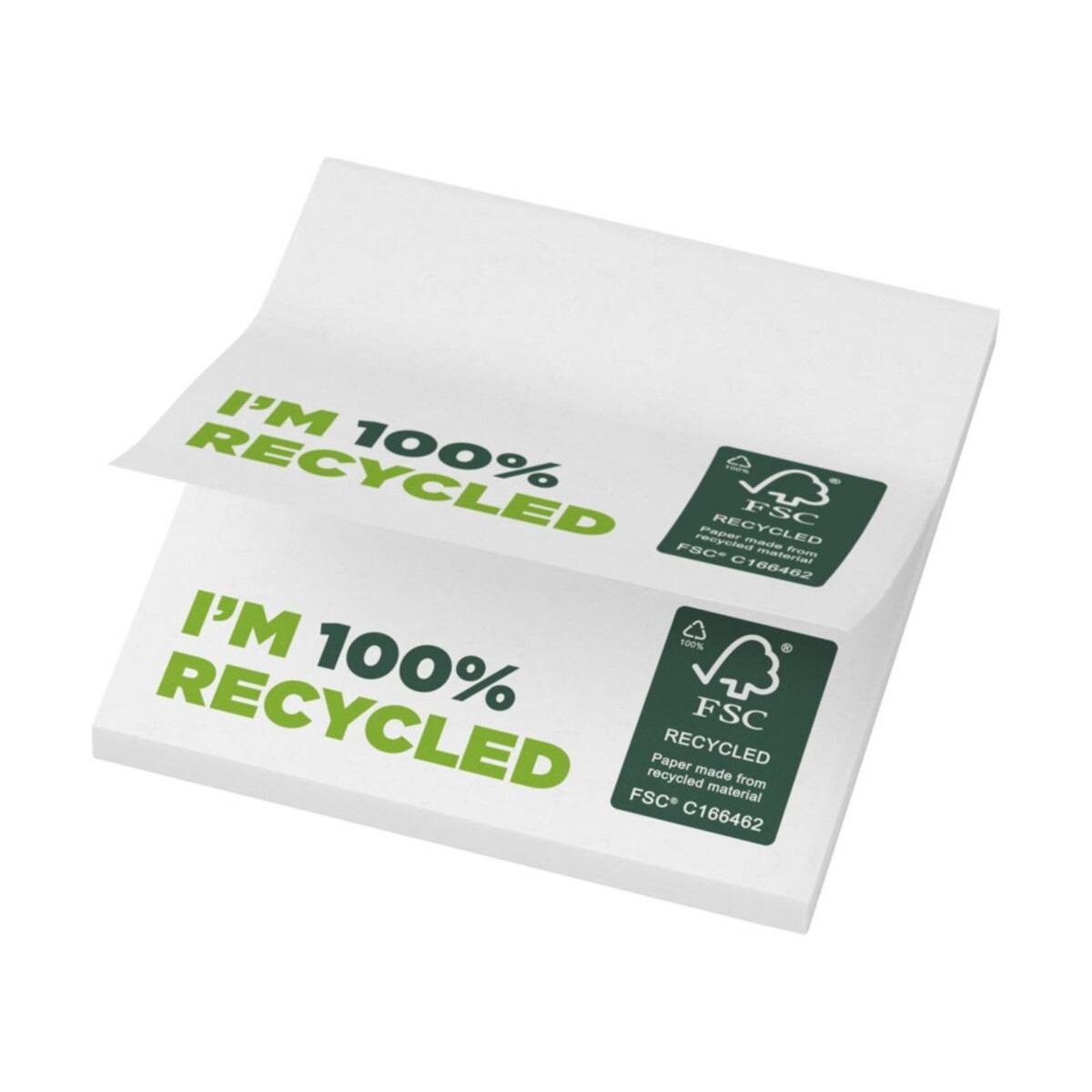 Karteczki samoprzylepne z recyklingu o wymiarach 75 x 75 mm Sticky-Mate® – białe 2128601 Karteczki samoprzylepne z recyklingu o wymiarach 75 x 75 mm Sticky-Mate® - białe