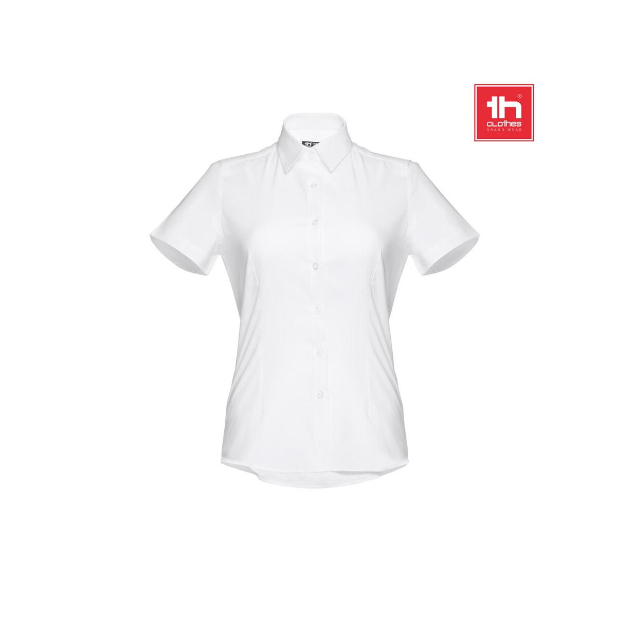 Koszule z logo – thc london women wh. damska koszula oxford z krótkim rękawem. kolor biały 30201_set THC LONDON WOMEN WH. Damska koszula oxford z krótkim rękawem. Kolor biały 30201_set
