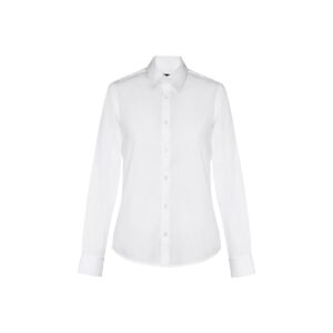 THC PARIS WOMEN WH. Popelinowa koszula z długim rękawem dla kobiet. Kolor biały 30195_106-a