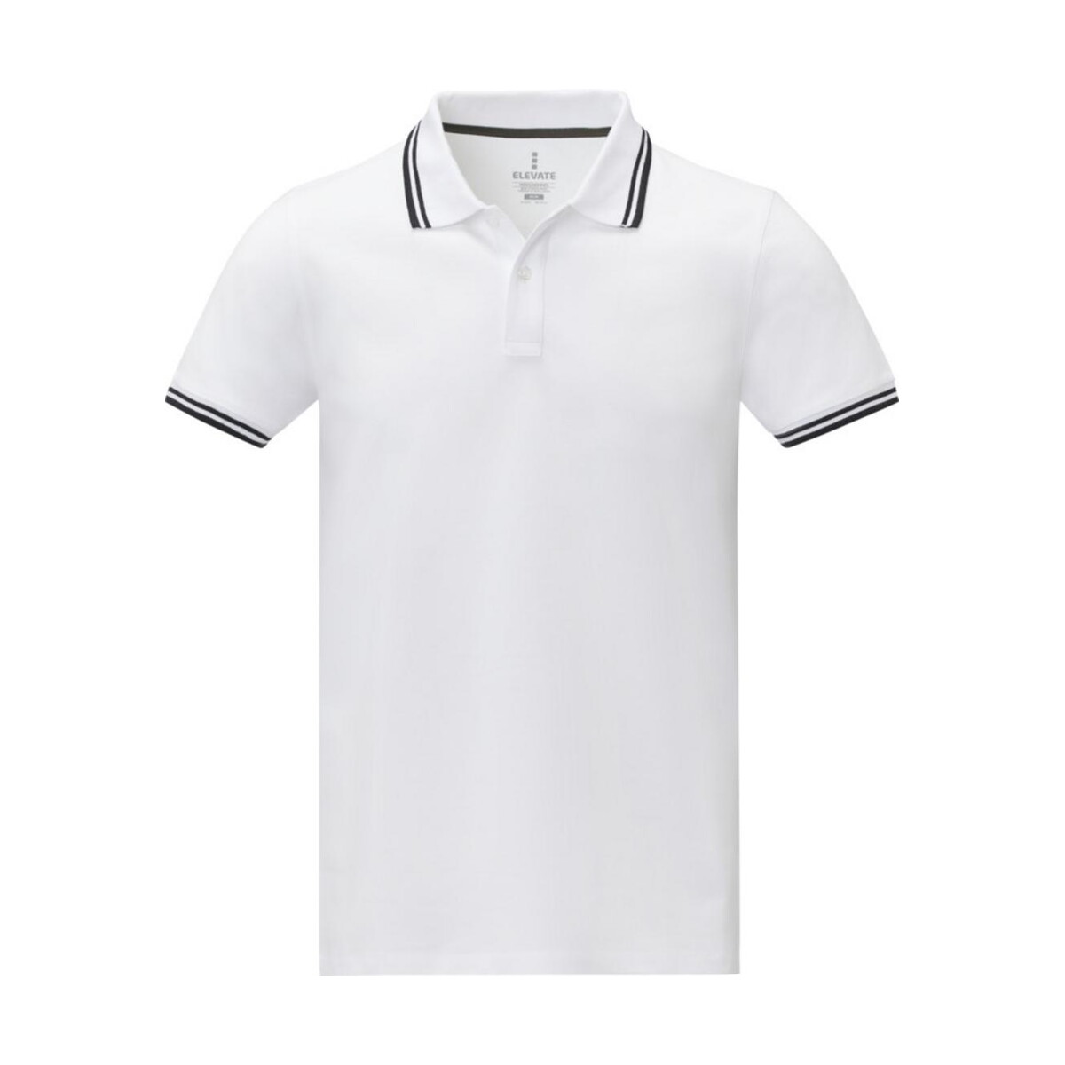 Koszulki z logo – męska koszulka polo amarago z kontrastowymi paskami i krótkim rękawem 3810801_f1 Męska koszulka polo Amarago z kontrastowymi paskami i krótkim rękawem 3810801_f1