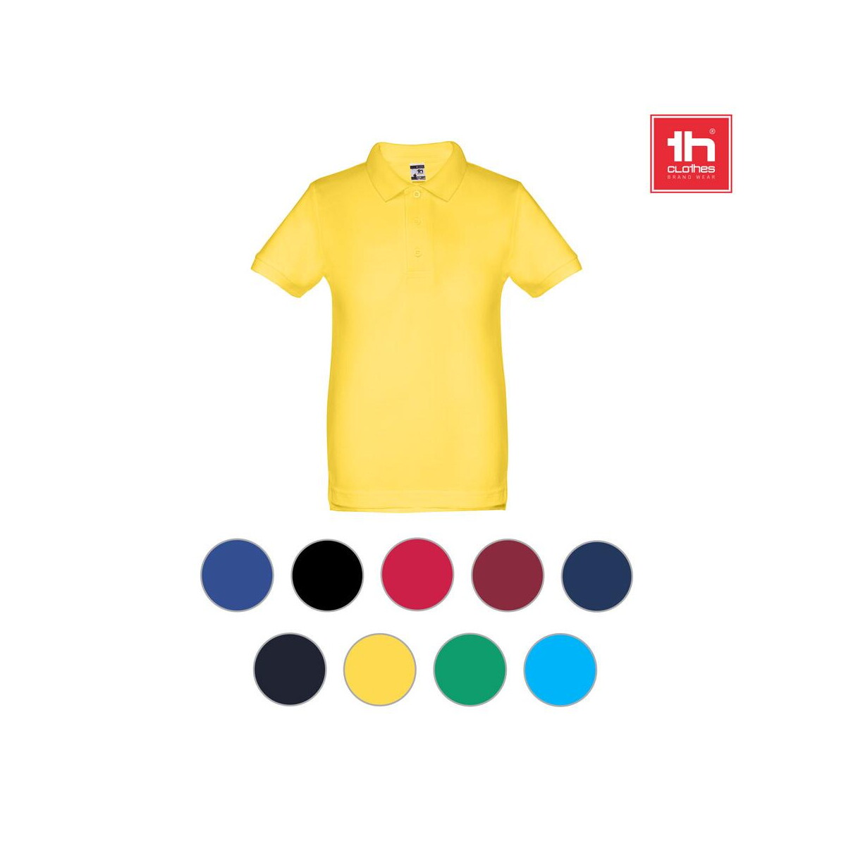 Koszulki z logo – thc adam kids. bawełniana koszulka polo z krótkim rękawem dla dzieci (unisex) 30173_a THC ADAM KIDS. Bawełniana koszulka polo z krótkim rękawem dla dzieci (unisex) 30173_a