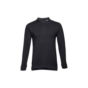 THC BERN II. Męska koszulka polo z długim rękawem z bawełny zgrzebnej 11171_set