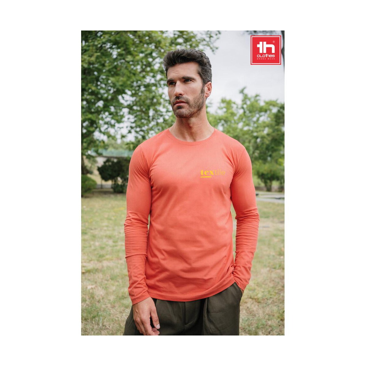 Koszulki z logo – thc bucharest. męski t-shirt z długim rękawem 30124_set THC BUCHAREST. Męski t-shirt z długim rękawem 30124_set