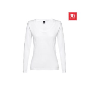 THC BUCHAREST WOMEN WH. T-shirt damski z długim rękawem taliowany 30125_set