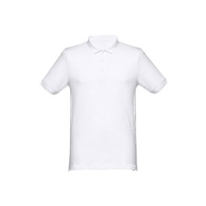 THC MONACO WH. Męska koszulka polo z krótkim rękawem z bawełny zgrzebnej 30187_106-a