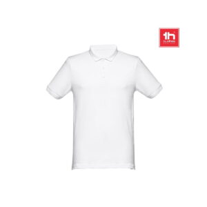 THC MONACO WH. Męska koszulka polo z krótkim rękawem z bawełny zgrzebnej 30187_set