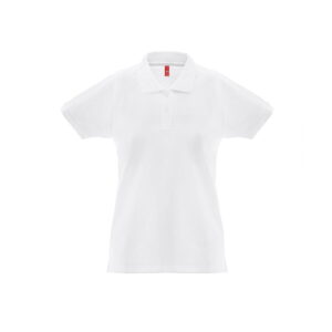 THC MONACO WOMEN WH. Damska koszulka polo z krótkim rękawem z bawełny zgrzebnej 30261_106