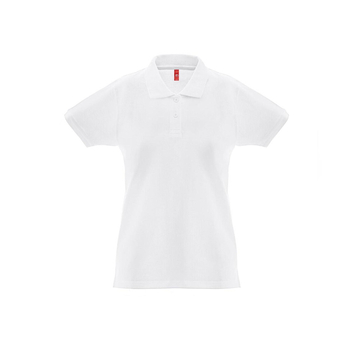 Koszulki z logo – thc monaco women wh. damska koszulka polo z krótkim rękawem z bawełny zgrzebnej 30261_106 THC MONACO WOMEN WH. Damska koszulka polo z krótkim rękawem z bawełny zgrzebnej 30261_106