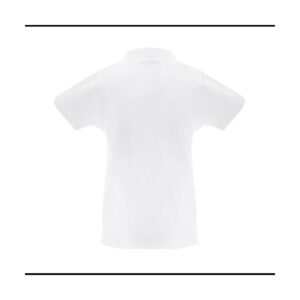 THC MONACO WOMEN WH. Damska koszulka polo z krótkim rękawem z bawełny zgrzebnej 30261_106-b