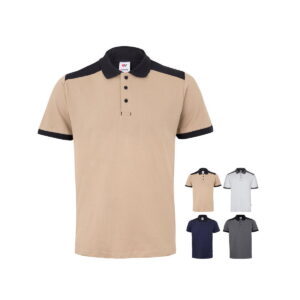 VL VELES. Dwukolorowa koszulka polo piqué (180 g/m²), krótki rękaw, bawełna (60%) i poliester (40%) 36148_set