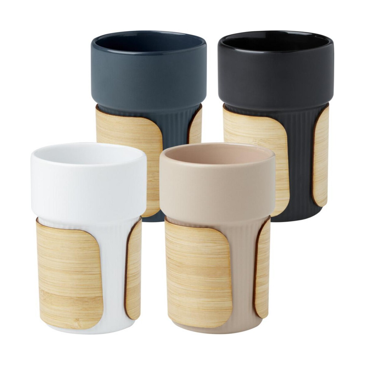 Kubki z logo – fika kubek 340 ml z bambusową osłoną 10080901_g1 Fika kubek 340 ml z bambusową osłoną 10080901_g1