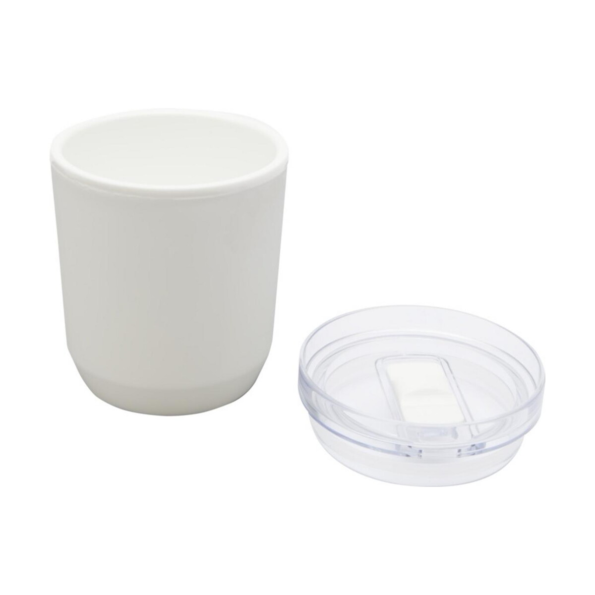 Kubki z logo – hudson kubek z podwójnymi ściankami o pojemności 180 ml wykonany z tworzyw sztucznych pochodzących z recyklingu 10085201_e1 Hudson kubek z podwójnymi ściankami o pojemności 180 ml wykonany z tworzyw sztucznych pochodzących z recyklingu 10085201_e1