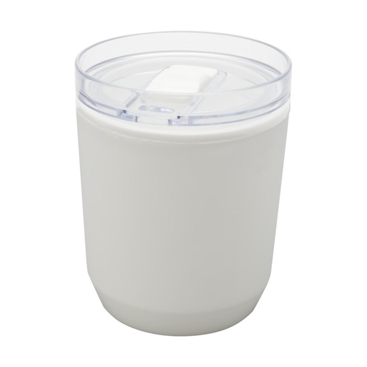 Kubki z logo – hudson kubek z podwójnymi ściankami o pojemności 180 ml wykonany z tworzyw sztucznych pochodzących z recyklingu 10085201_e2 Hudson kubek z podwójnymi ściankami o pojemności 180 ml wykonany z tworzyw sztucznych pochodzących z recyklingu 10085201_e2