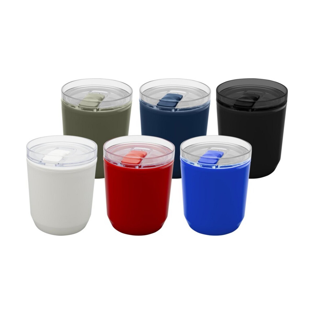 Kubki z logo – hudson kubek z podwójnymi ściankami o pojemności 180 ml wykonany z tworzyw sztucznych pochodzących z recyklingu 10085201_g1 Hudson kubek z podwójnymi ściankami o pojemności 180 ml wykonany z tworzyw sztucznych pochodzących z recyklingu 10085201_g1