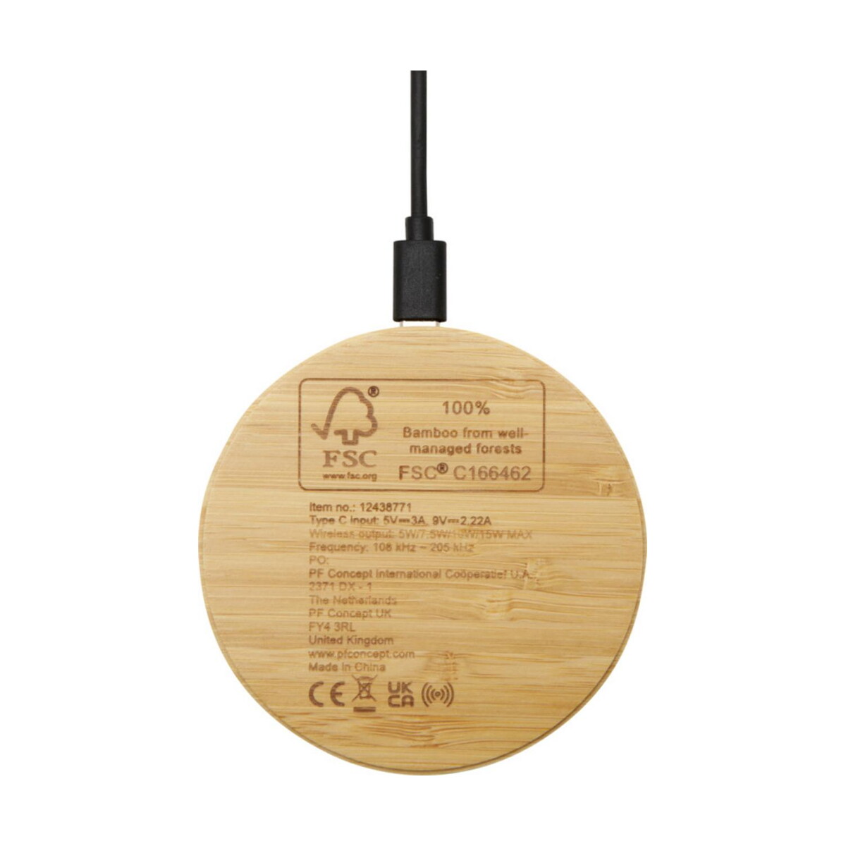 Ładowarki z logo – essence bambusowa bezprzewodowa ładowarka indukcyjna 15 w 12438771_b1 Essence bambusowa bezprzewodowa ładowarka indukcyjna 15 W 12438771_b1