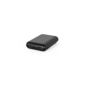 LEAKEY 8. Power bank 8.000 mAh w ABS pochodzącego z recyklingu (100% rABS) - czarny