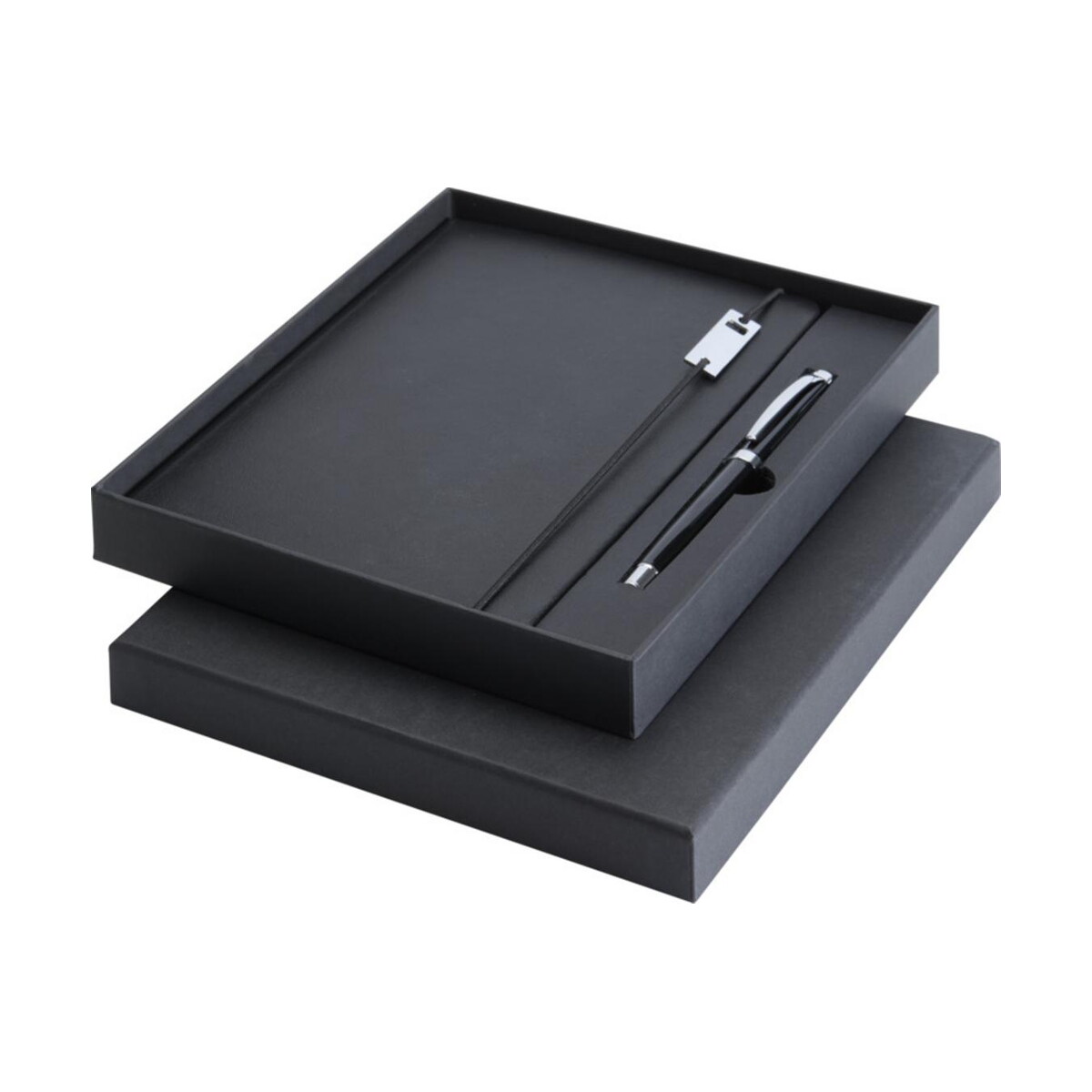 Legato Elegance zestaw notatnik A5 w twardej okładce z długopisem żelowym – czarny 10625890 Legato Elegance zestaw notatnik A5 w twardej okładce z długopisem żelowym - czarny