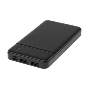 Loop powerbank o pojemności 10 000 mAh z tworzyw sztucznych pochodzących z recyklingu - czarny