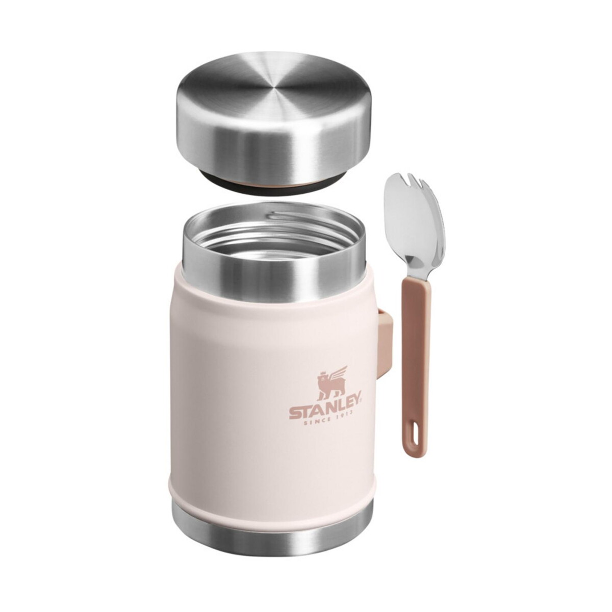 Lunchboxy z logo – słoik na żywność stanley legendary z łyżko-widelcem, o pojemności 400 ml 10088141_e1 Słoik na żywność Stanley Legendary z łyżko-widelcem, o pojemności 400 ml 10088141_e1