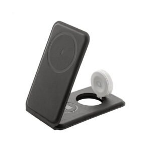 LuxCharge Stand Uchwyt na telefon RPU, ładowarka indukcyjna - czarna