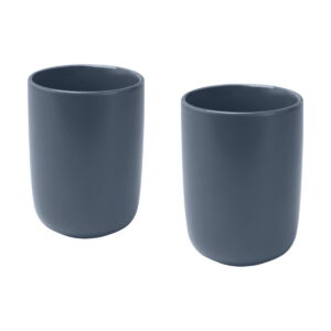 Male kubki ceramiczne o pojemności 350 ml - zestaw 2 sztuk - niebieskie
