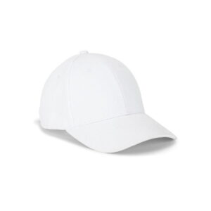 NATHAN. Czapka z 100% bawełny (260 g/m²) z 6 panelami - Biała