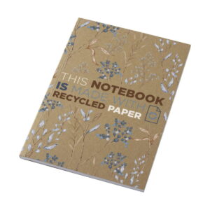 Notatnik A5 Novella Austen z miękką okładką z materiału z recyklingu, papier pakowy — 50 kartek - piasek pustyni