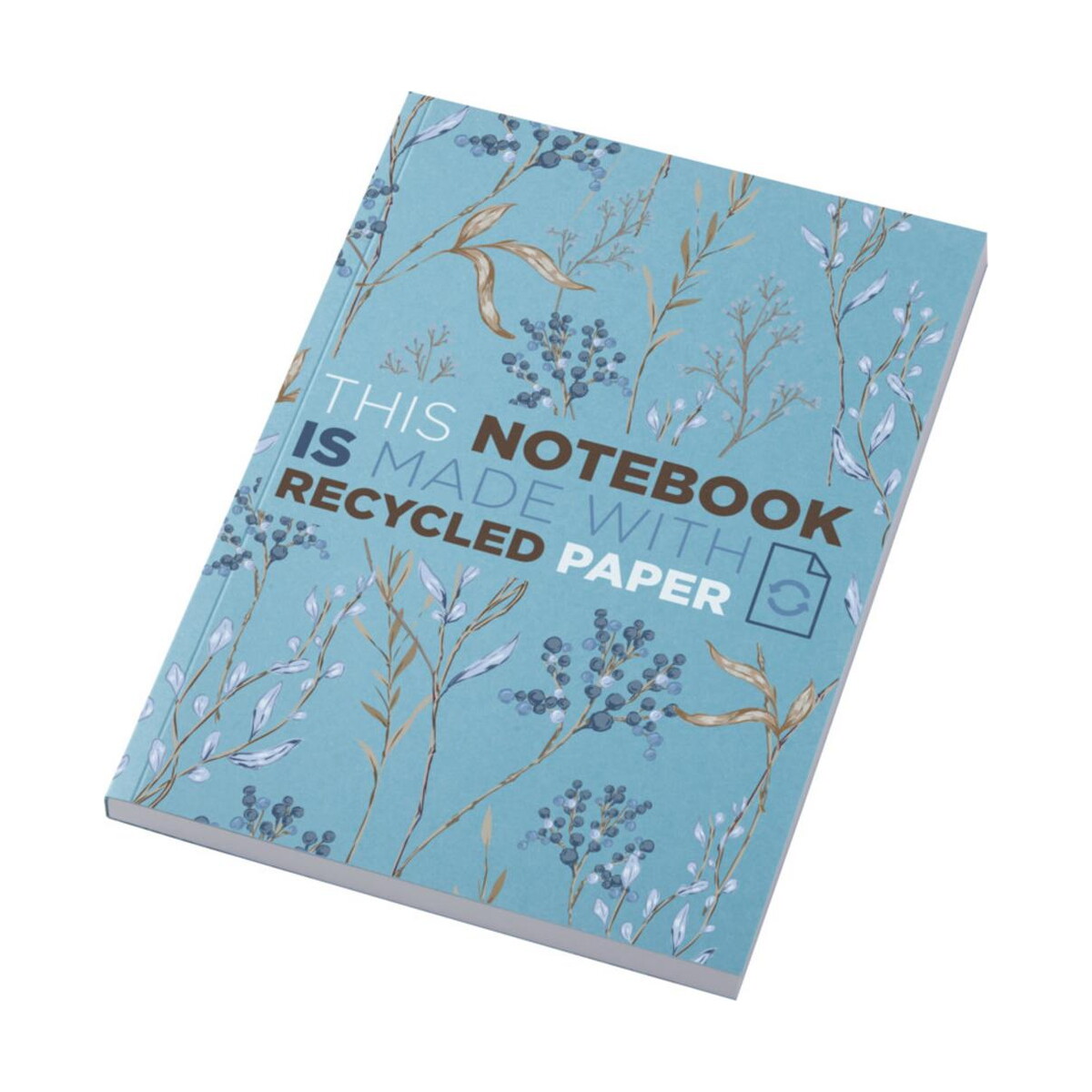 Notatnik A5 Novella Austen z miękkiej okładki z recyklingu, 100 kartek – niebieski 21024852 Notatnik A5 Novella Austen z miękkiej okładki z recyklingu, 100 kartek - niebieski