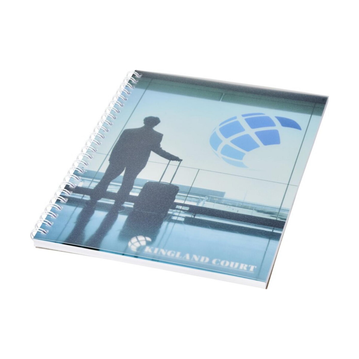 Notatnik Desk-Mate® w formacie A5 z przedziałką i okładką wykonaną z PP – biały 2124700 Notatnik Desk-Mate® w formacie A5 z przedziałką i okładką wykonaną z PP - biały