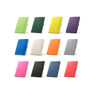 ANNE. Notatnik A5 z poliestru z recyklingu (100% rPET) z kartkami w linie 93297_set