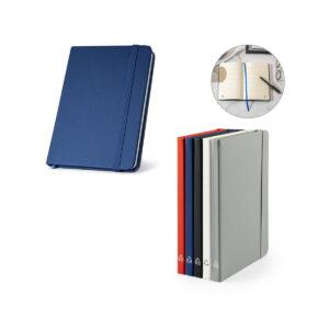 CAMPUS. Notatnik A5 w twardej oprawie z PU (35% z recyklingu) z kartkami w linie w 100% z recyklingu 93637_set