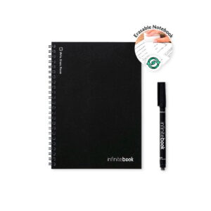 INFINITEBOOK LINED A5. Infinitebook z elastyczną okładką i 15 stronami do tablicy w linie 33201_set