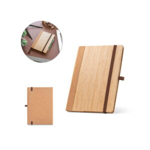 ORWELL. Notatnik A5 z bambusa i arkuszami z korka z kartkami w linie 93281_set