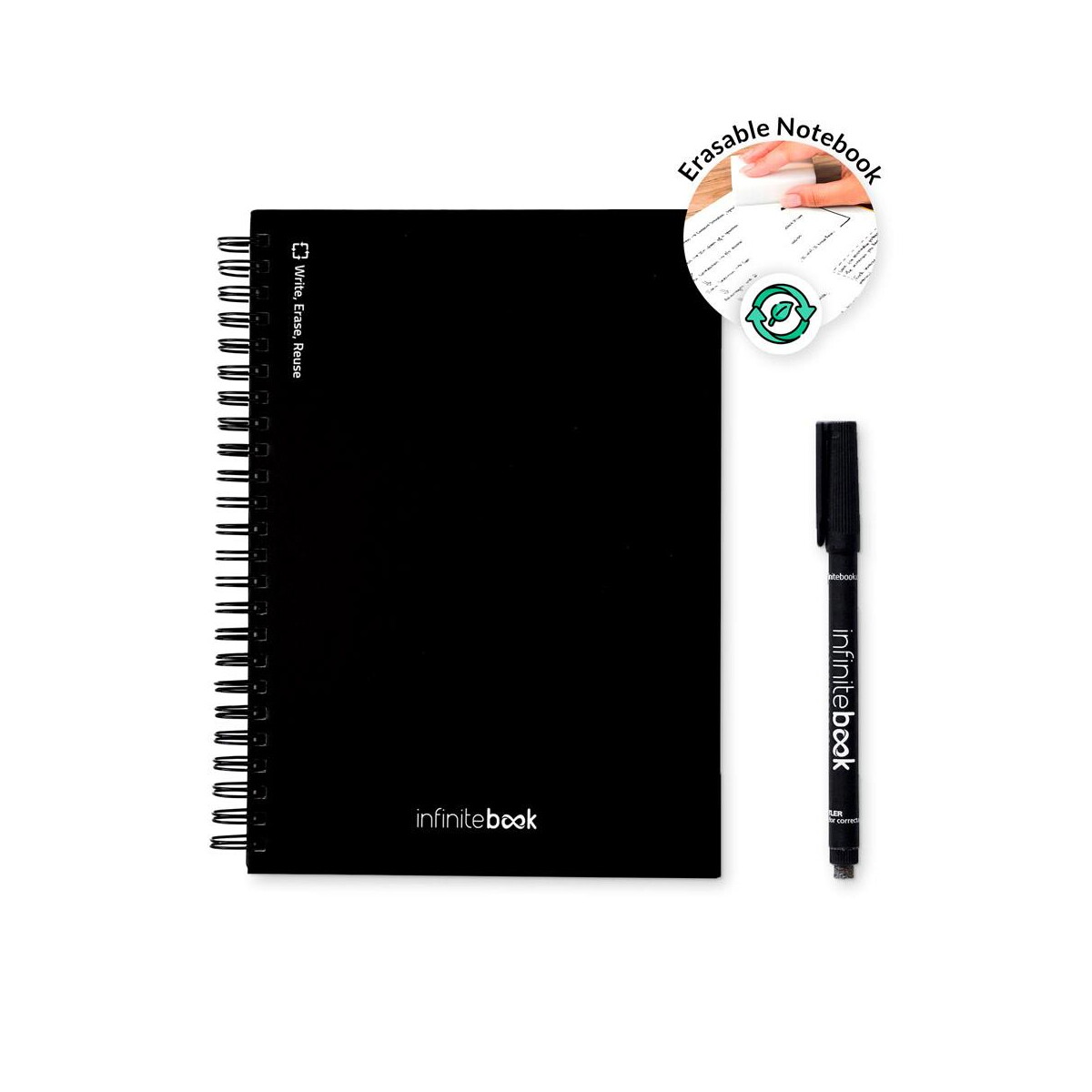 Notatniki z logo – starter kit infinitebook a5. zestaw zawiera „infinitebook”, zestaw do czyszczenia, marker i uchwyt na marker 33203_set STARTER KIT INFINITEBOOK A5. Zestaw zawiera „Infinitebook”, zestaw do czyszczenia, marker i uchwyt na marker 33203_set