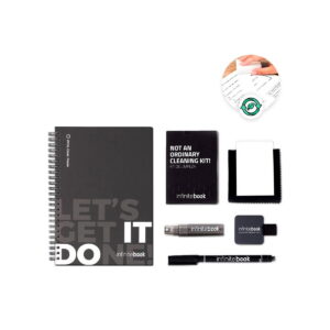 STARTER KIT INFINITEBOOK. Zestaw „Infinitebook” w twardej oprawie, 1 zestaw do czyszczenia, 1 marker i 1 uchwyt na długopis 33211_set