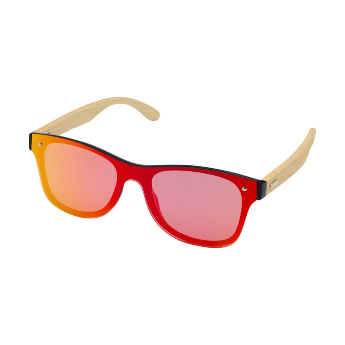 Okulary z logo – okulary przeciwsłoneczne tan z bambusowymi zausznikami 12705011 Okulary przeciwsłoneczne Tan z bambusowymi zausznikami 12705011
