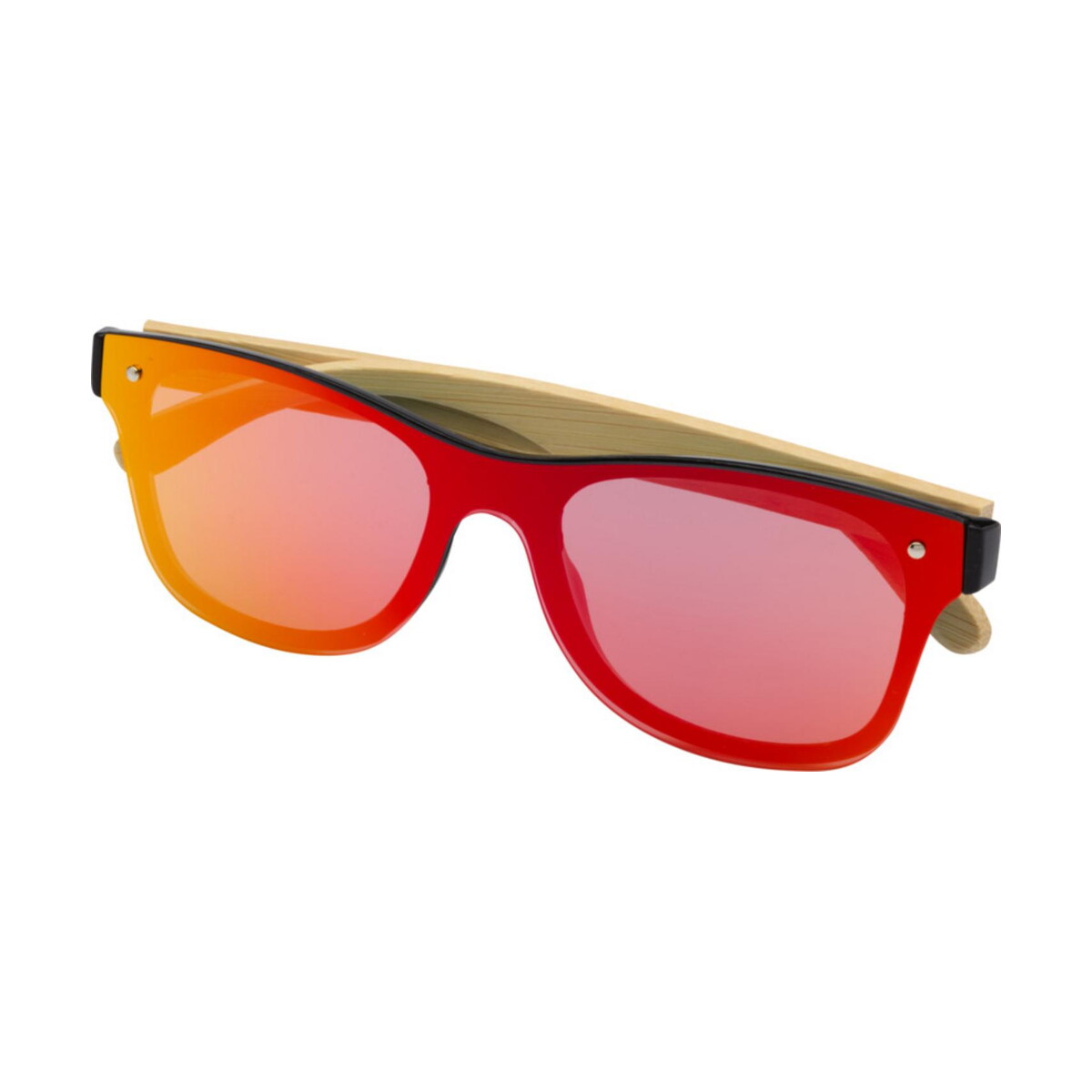 Okulary z logo – okulary przeciwsłoneczne tan z bambusowymi zausznikami 12705011_e1 Okulary przeciwsłoneczne Tan z bambusowymi zausznikami 12705011_e1