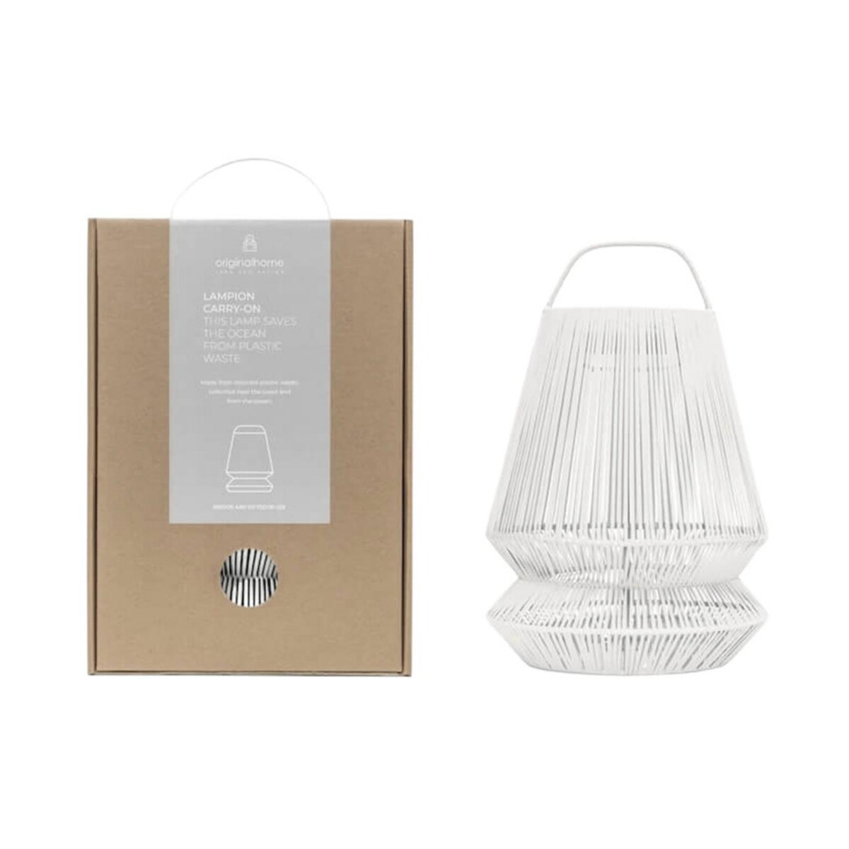 Originalhome Lampion przenośny abażur z recyklingu – szary 12449180 Originalhome Lampion przenośny abażur z recyklingu - szary