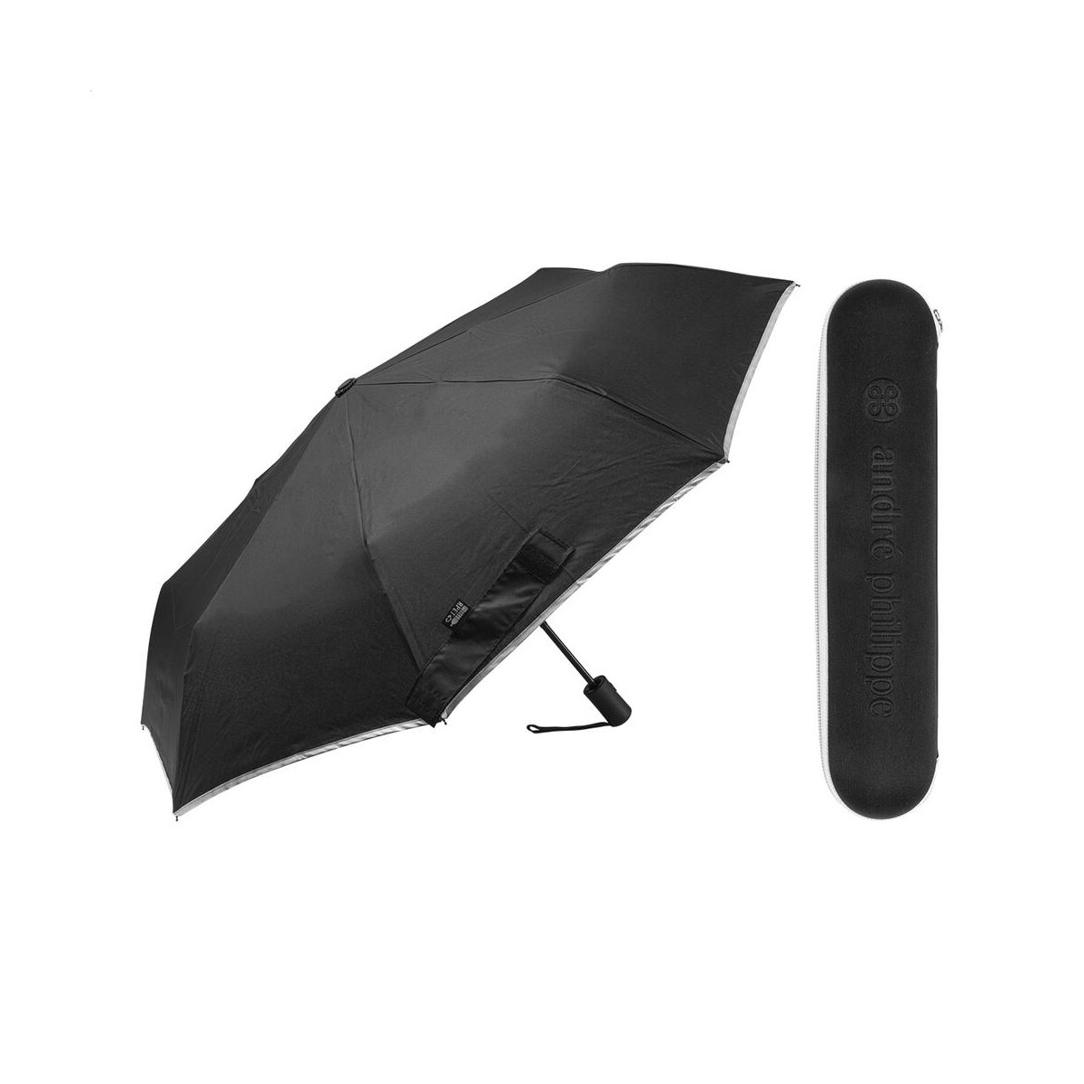 Ouragan Parasol RPET – czarny AP800143-10 Ouragan Parasol RPET - czarny
