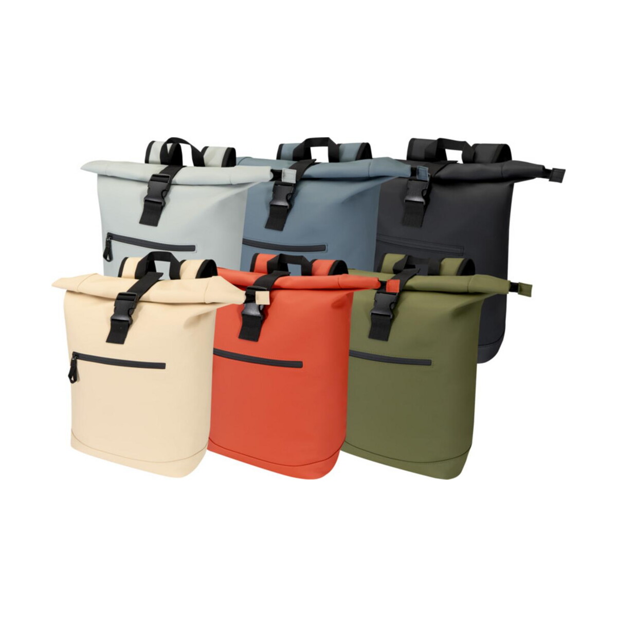 Plecaki z logo – resi plus plecak na 15-calowego laptopa o pojemności 18 l z recyklingu, z certyfikatem grs i zwijaną górną częścią 13009307_g1 Resi Plus plecak na 15-calowego laptopa o pojemności 18 l z recyklingu, z certyfikatem GRS i zwijaną górną częścią 13009307_g1