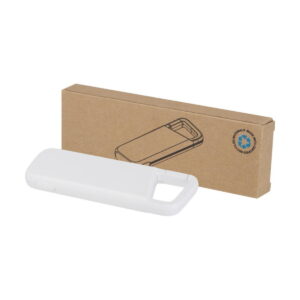 Alkes wodoodporny powerbank z karabińczykiem o pojemności 5000 mAh i mocy 12 W, wykonany z tworzyw sztucznych pochodzących z recyklingu 12447001