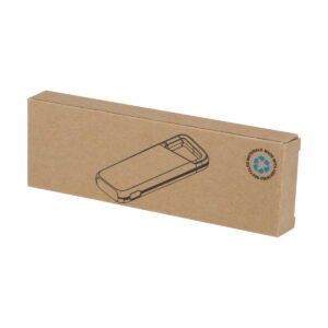 Alkes wodoodporny powerbank z karabińczykiem o pojemności 5000 mAh i mocy 12 W, wykonany z tworzyw sztucznych pochodzących z recyklingu 12447001_p1