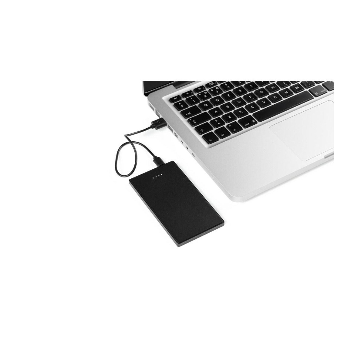 Powerbanki z logo – denning. smukły power bank ze stali nierdzewnej o pojemności 5000 mah 97184_103-c DENNING. Smukły power bank ze stali nierdzewnej o pojemności 5000 mAh 97184_103-c