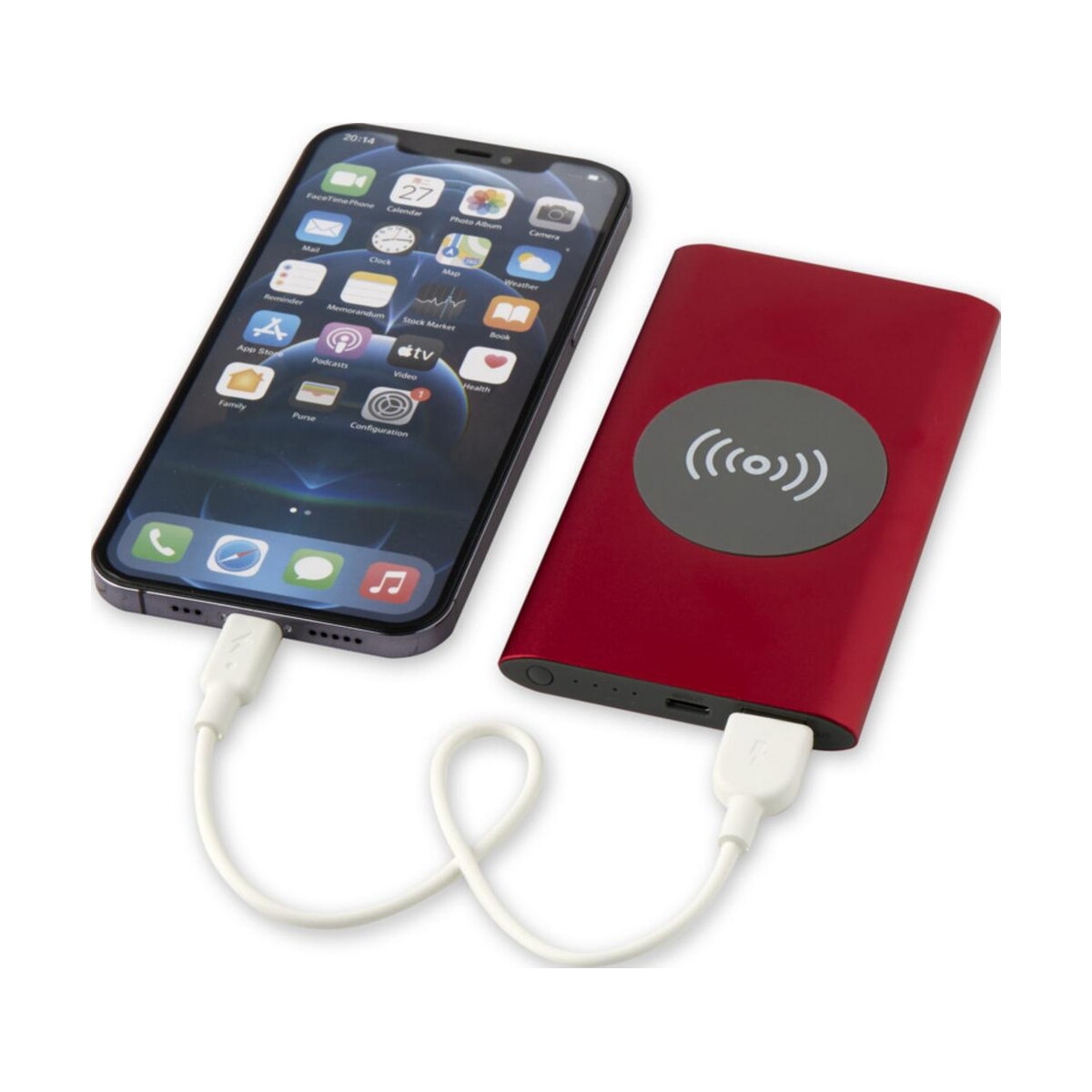 Powerbanki z logo – juice bezprzewodowy powerbank o pojemności 4000 mah type-c z aluminium pochodzącego z recyklingu 12438421_e2 Juice bezprzewodowy powerbank o pojemności 4000 mAh Type-C z aluminium pochodzącego z recyklingu 12438421_e2