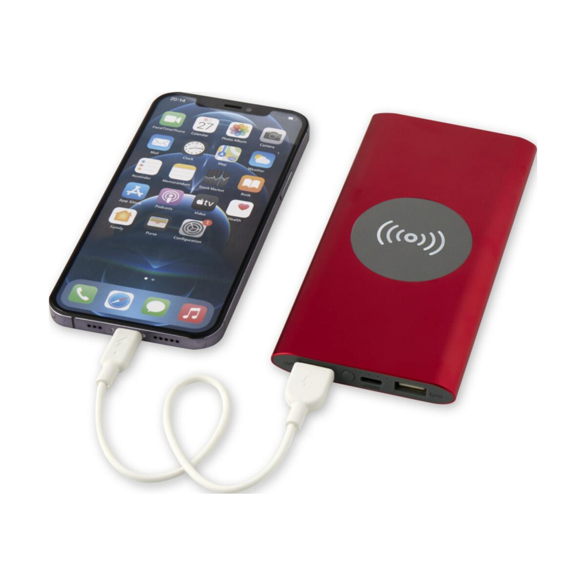 Powerbanki z logo – juice bezprzewodowy powerbank o pojemności 8000 mah type-c z aluminium pochodzącego z recyklingu 12438521_e2 Juice bezprzewodowy powerbank o pojemności 8000 mAh Type-C z aluminium pochodzącego z recyklingu 12438521_e2