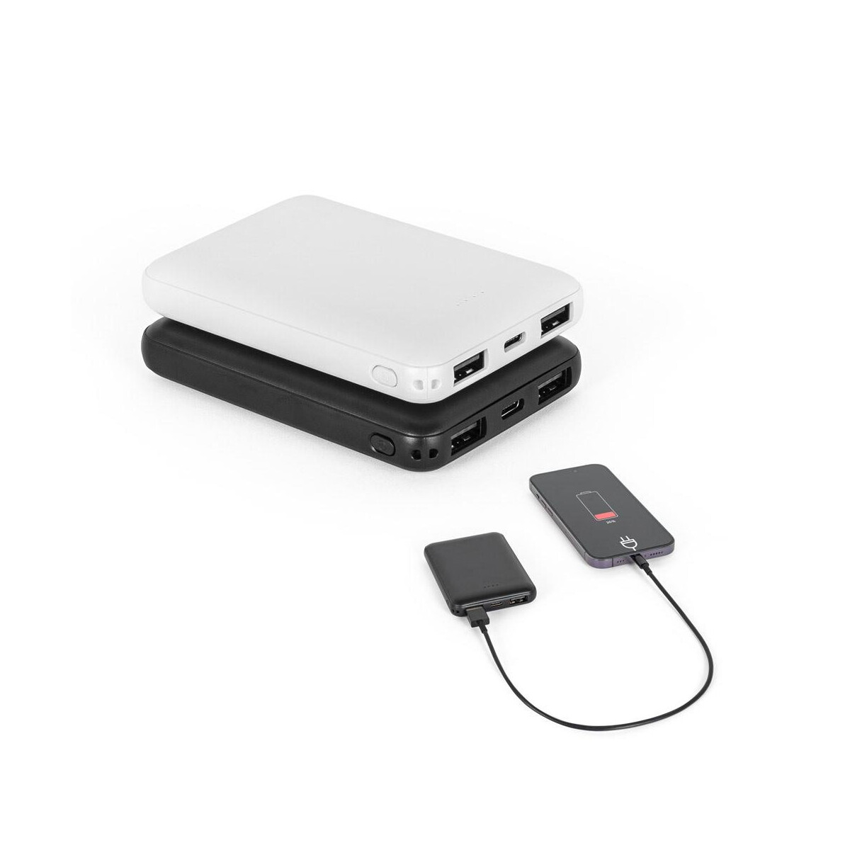 LEAKEY 5. Power bank 5.000 mAh w ABS pochodzącego z recyklingu (100% rABS) 97196_set