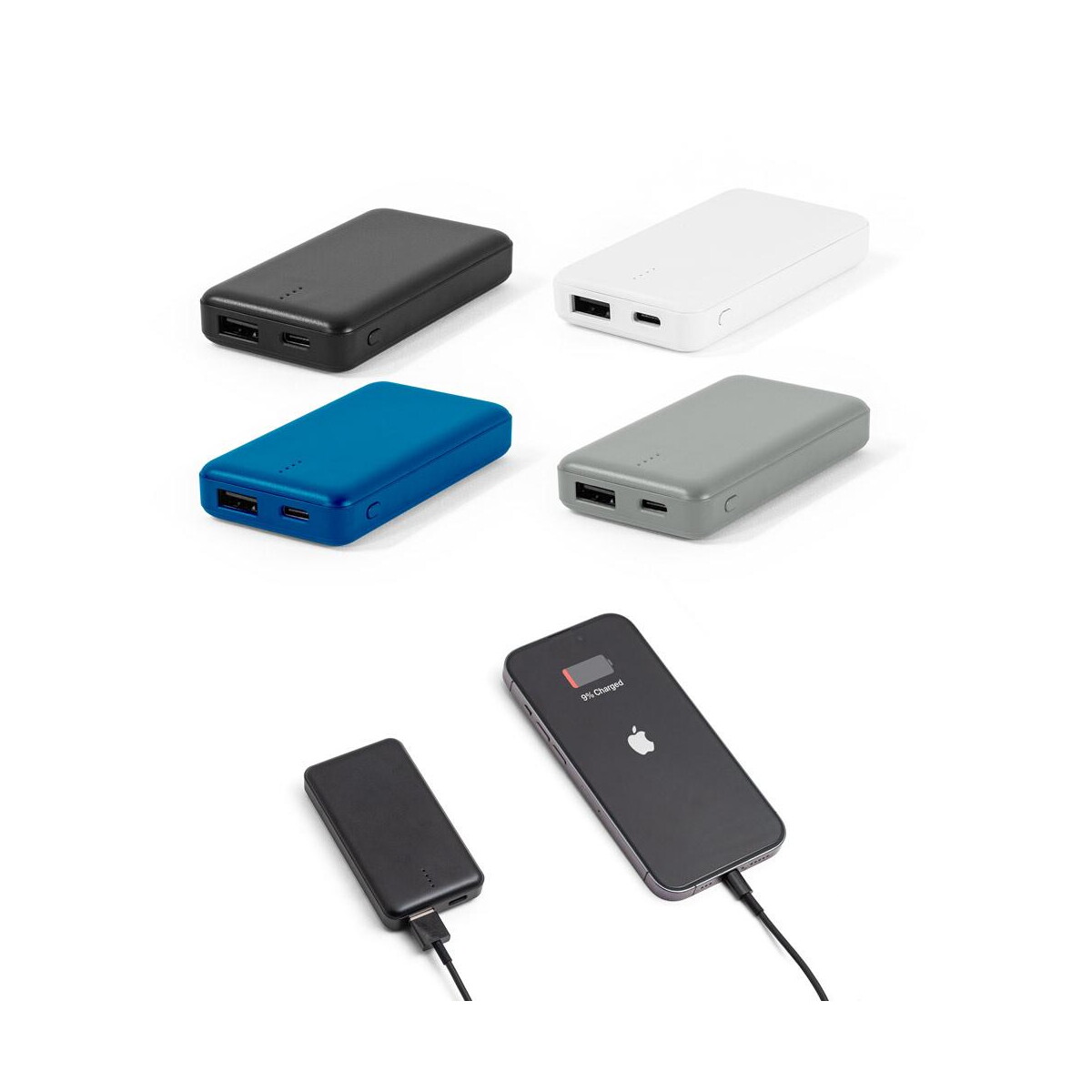 Powerbanki z logo – sheryl. power bank 4.000 mah w abs pochodzącego z recyklingu (100% rabs) 97195_set SHERYL. Power bank 4.000 mAh w ABS pochodzącego z recyklingu (100% rABS) 97195_set