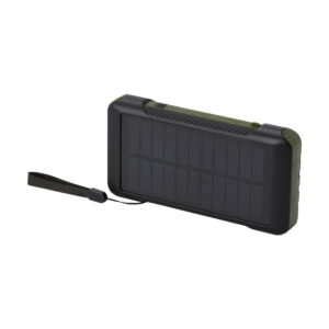 Soldy powerbank solarny o pojemności 10 000 mAh z dynamem wykonany z tworzyw sztucznych pochodzących z recyklingu z certyfika 12434664